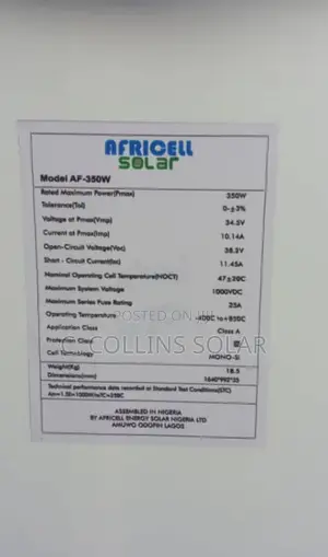 350w Africell Solar Panel