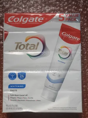 5-Pack Colgate Total Whitening Toothpaste.
