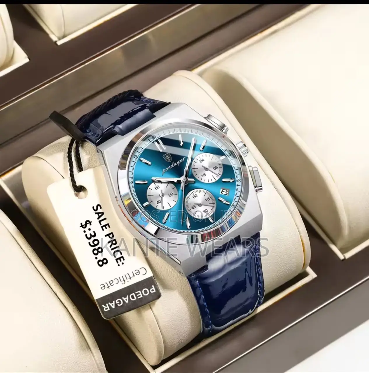 Chronograph Poedagar Leather Watch