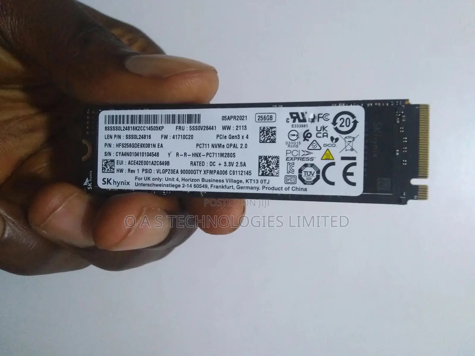 Skhynix Nvme M.2 256gb Ssd Pcie Gen3 X 4