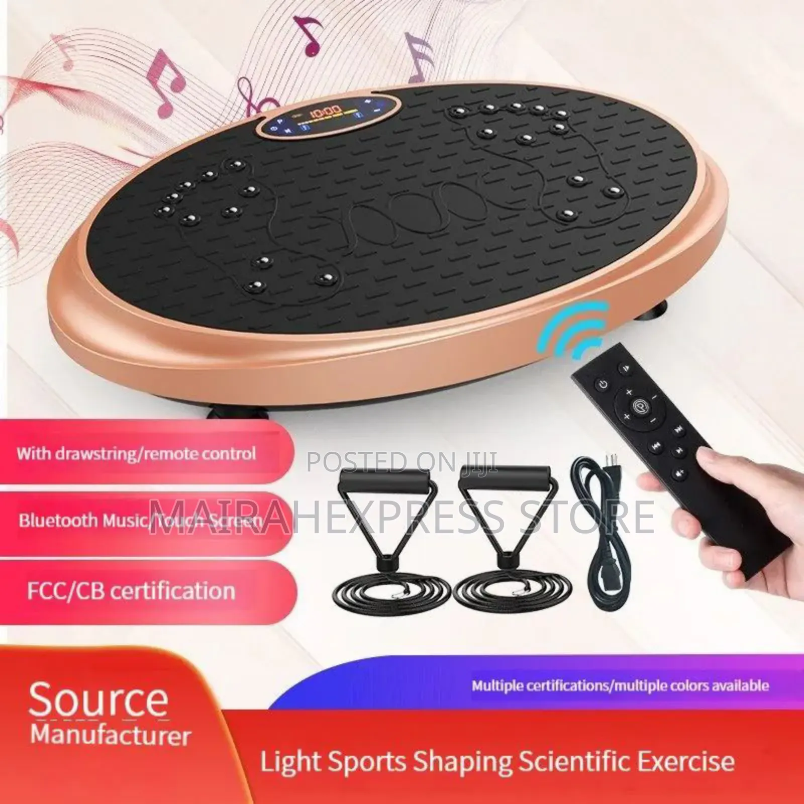Ultra Thin Body Massager With Inbuilt Mp3 Bt Remote Control
