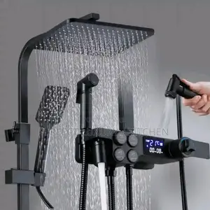 All Black Button Executive Luxury Shower