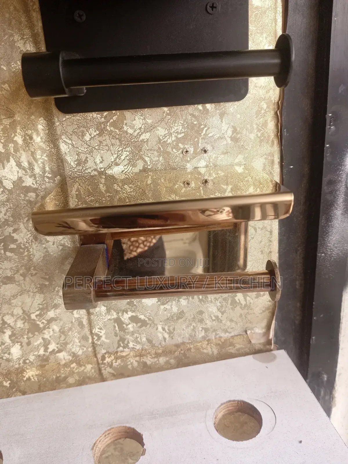 Gold Rustfree Tissue Holder Box