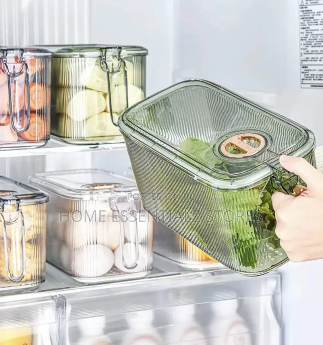 Fridge Storage Containers Boxes With Time Recorder Lid