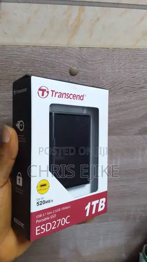 Transcend Usb 3.1 Gen 2 (Usb 10gbps Portable SSD Esd270c 1tb