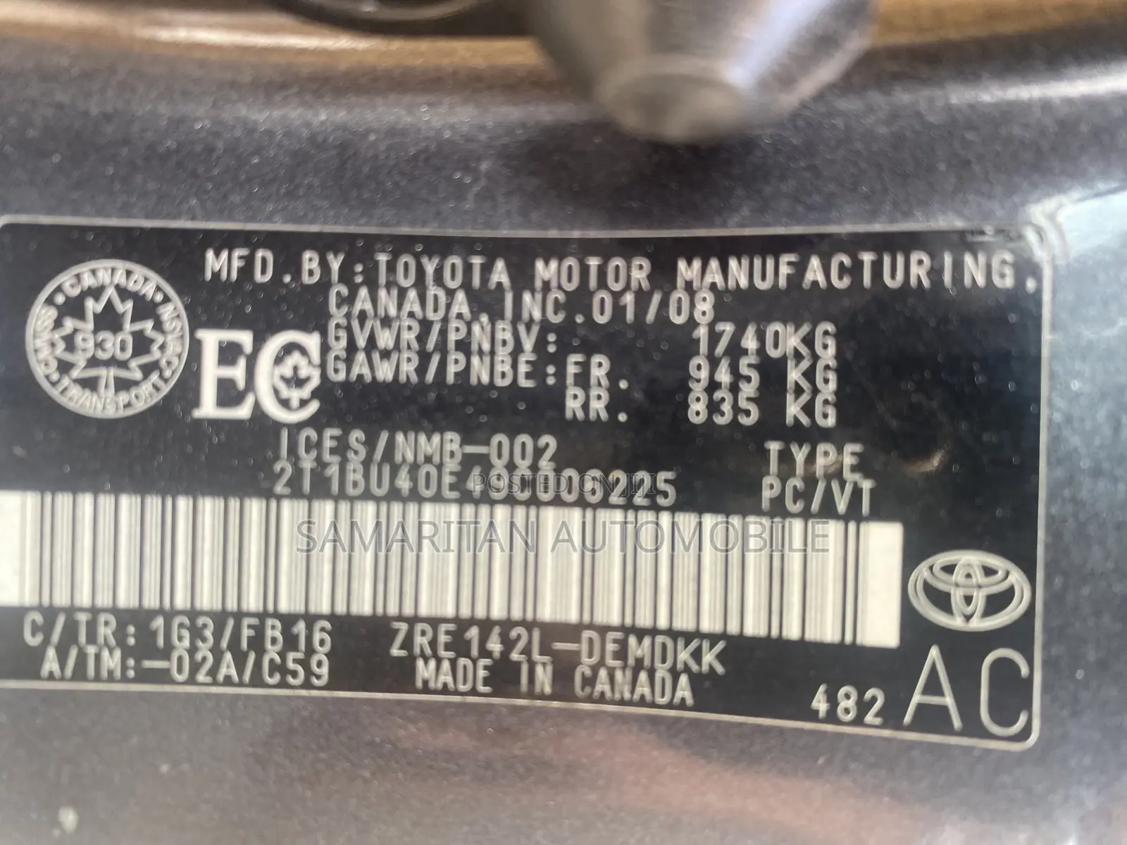 Toyota Corolla LE 2006 Gray