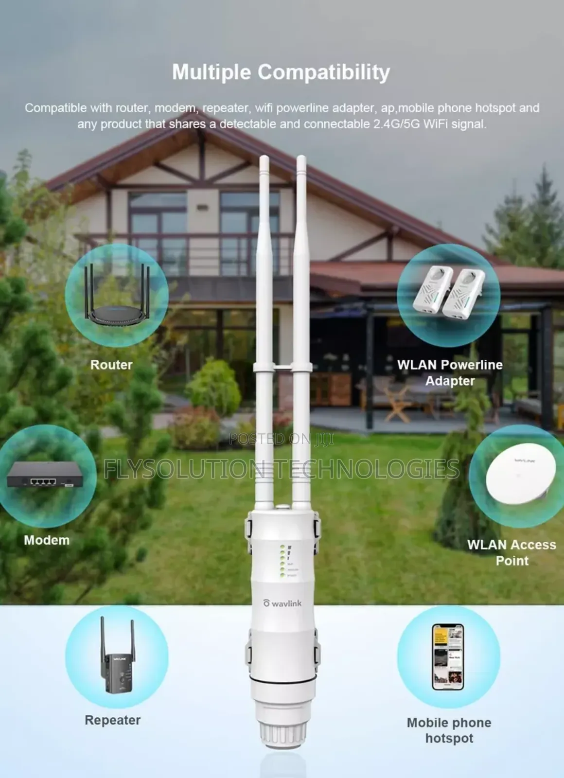 Wavlink Ac600 Outdoor Wifi Range Extender Dual Access Point