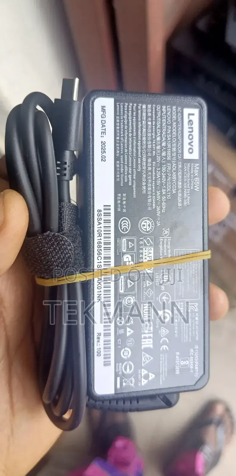 Original Lenovo Type-C Charger 65w
