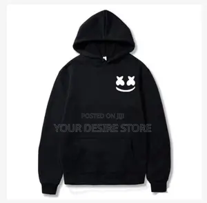 Jones Wears Marshmello Printed Hoodie Black