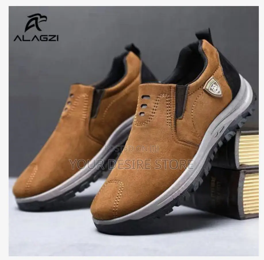 Alagzi Men's Plus Size Loafers - Brown