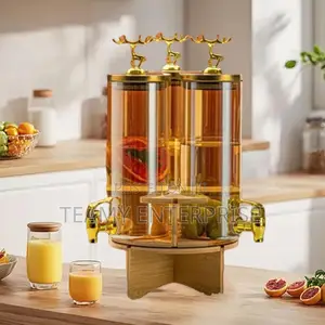 3 Piece Set Beverage Juice Dispenser With Stand -Juice Store