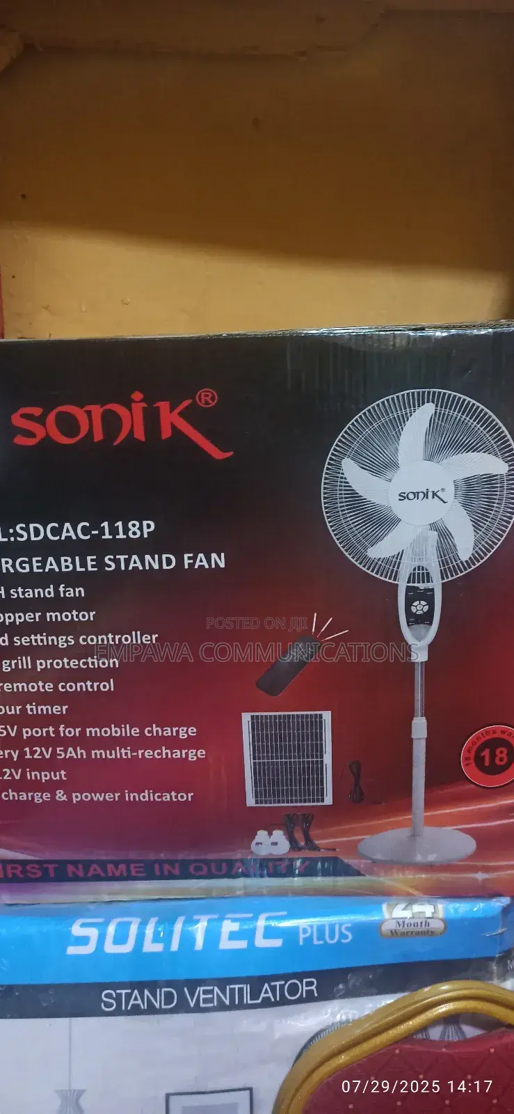 Sonik Solar Fan