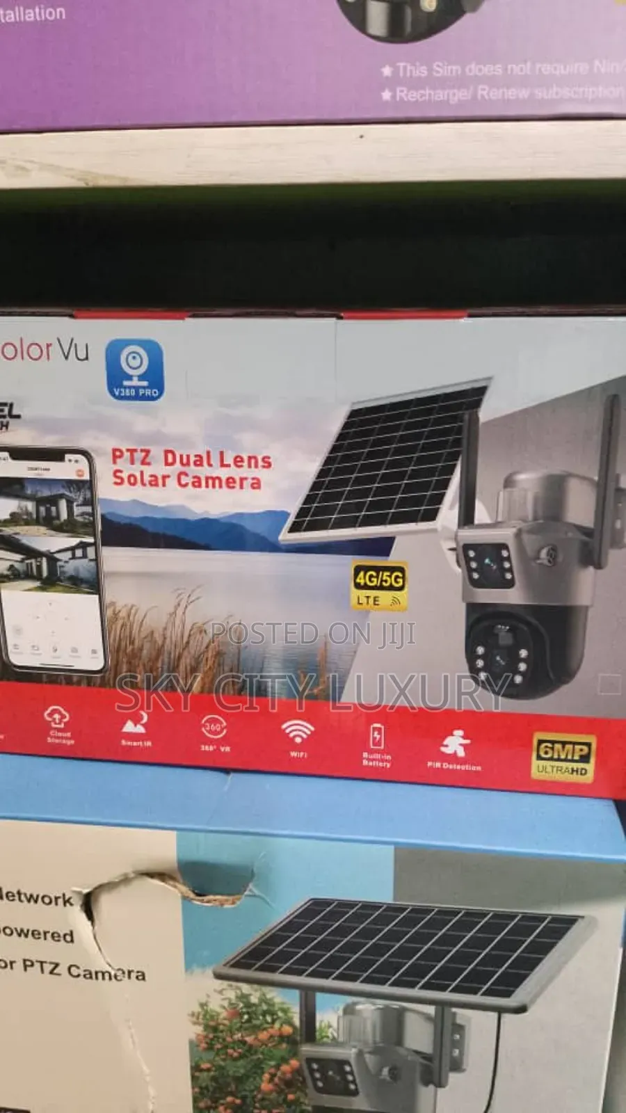 V380 CCTV Solar Camera Dual Lens
