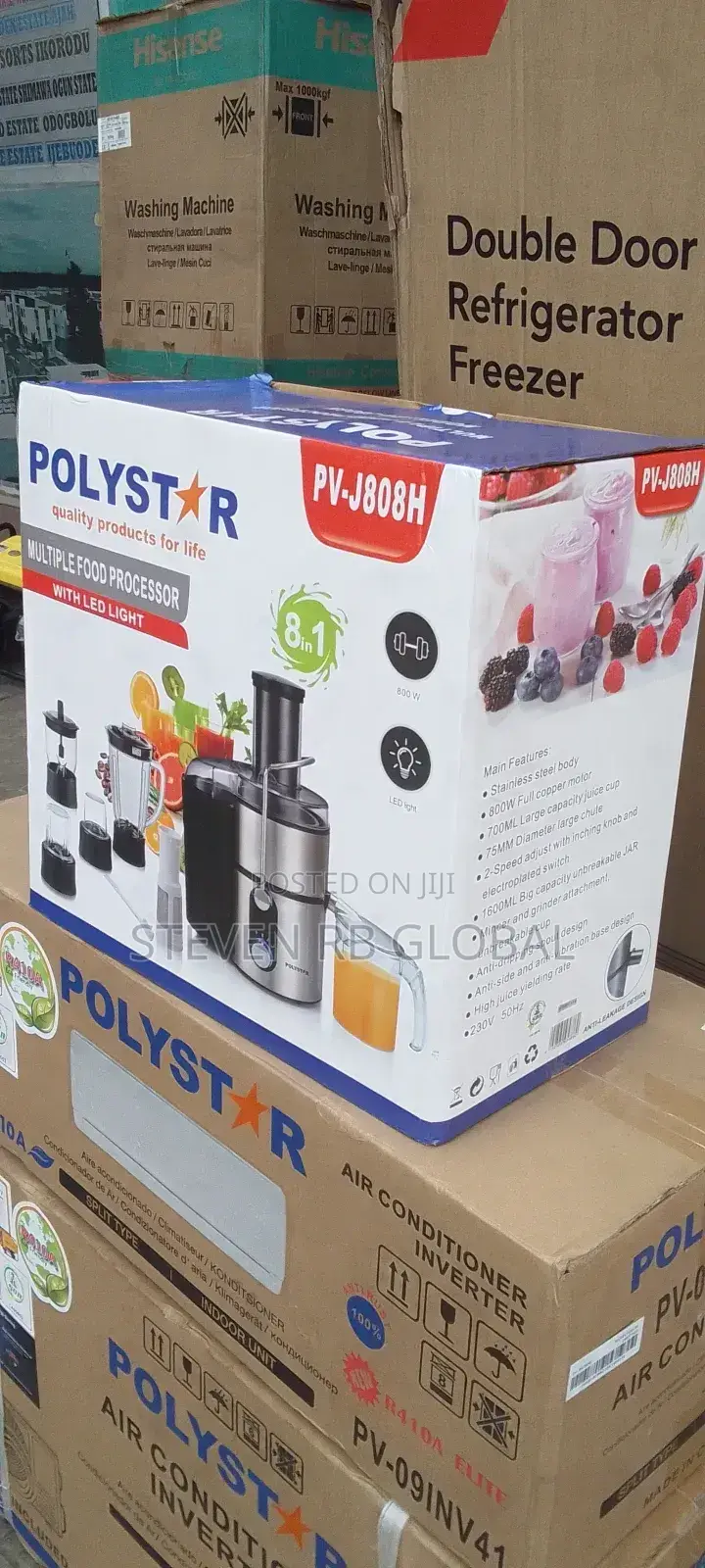 Polystar 8 in 1 Multiple Food Processor 800w | Pv-J808h
