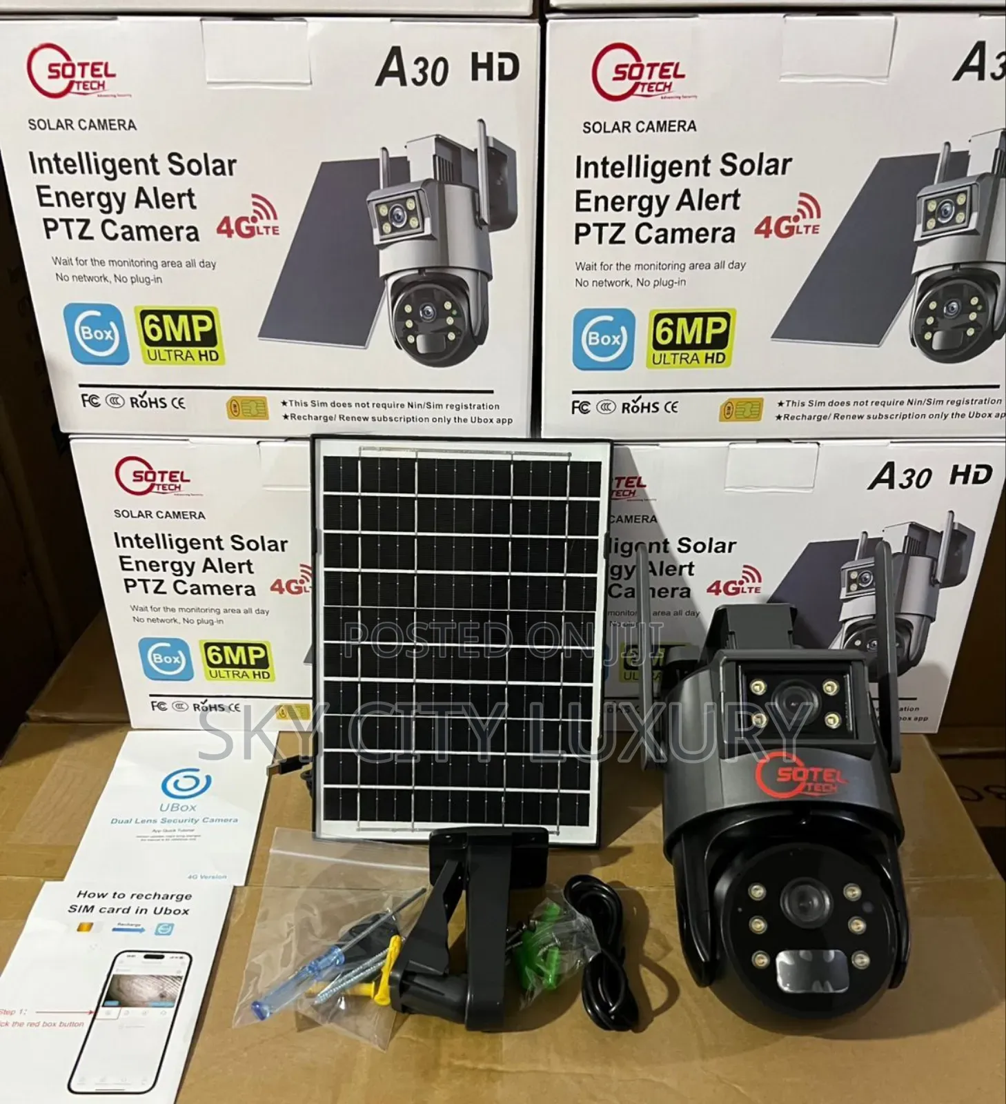 U Box Dual Lens Cctv Camera With Solar Panel