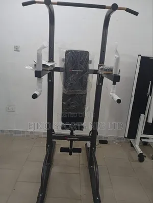 Chinning Elbow Support With Bench/ Pull Up Bar With Bench.