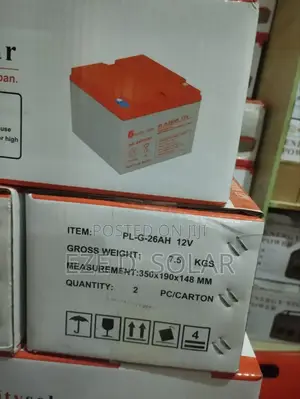 26ah/12v Pidelity Solar Gel Battery