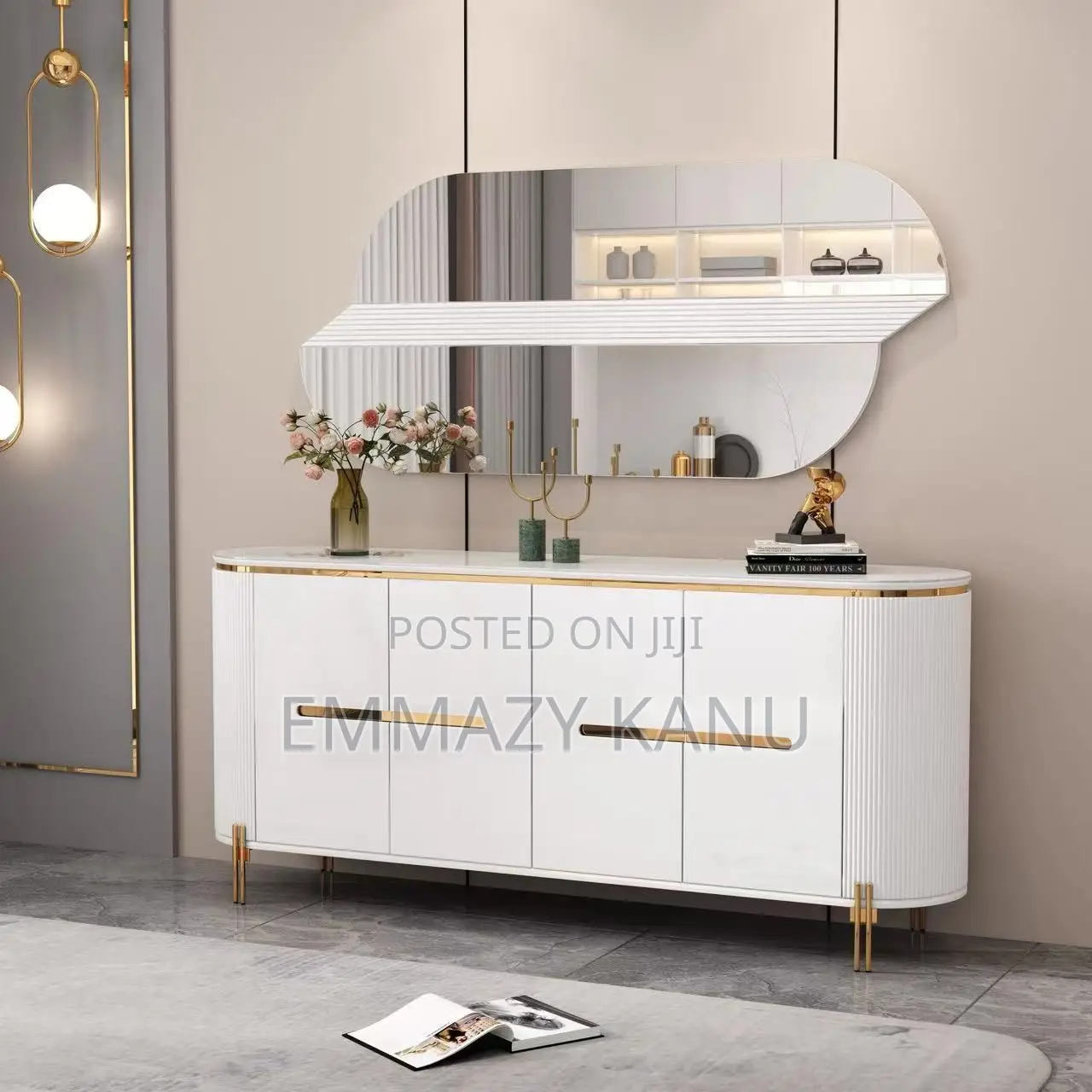 Quality Standard Console Mirror and Tv Stand