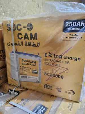 Suc-Cam 250ah Indian Tubular Battery,