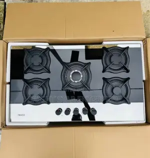 Image Five Burner Gas Cooker With Middle Glass