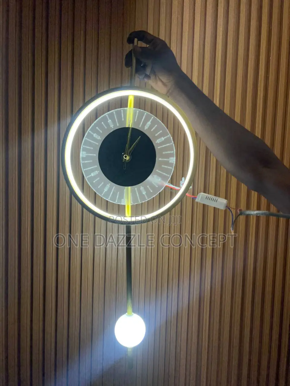 Wall Clock With Integrated Led Lighting