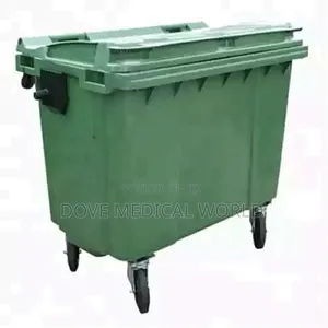 660 Litre Plastic Wheelie Waste Bin With 4 Tyres