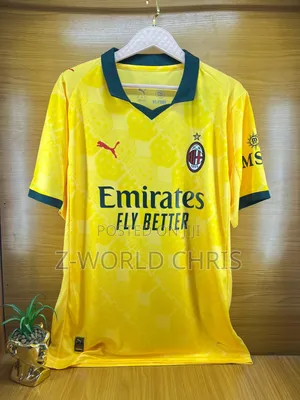 Ac Milan Official 25/26 Away Yellow Jersey