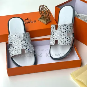 Black Men's Hermes Slippers
