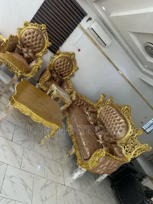 Royal Sofa Chair Set With Center Table and Two Side Table