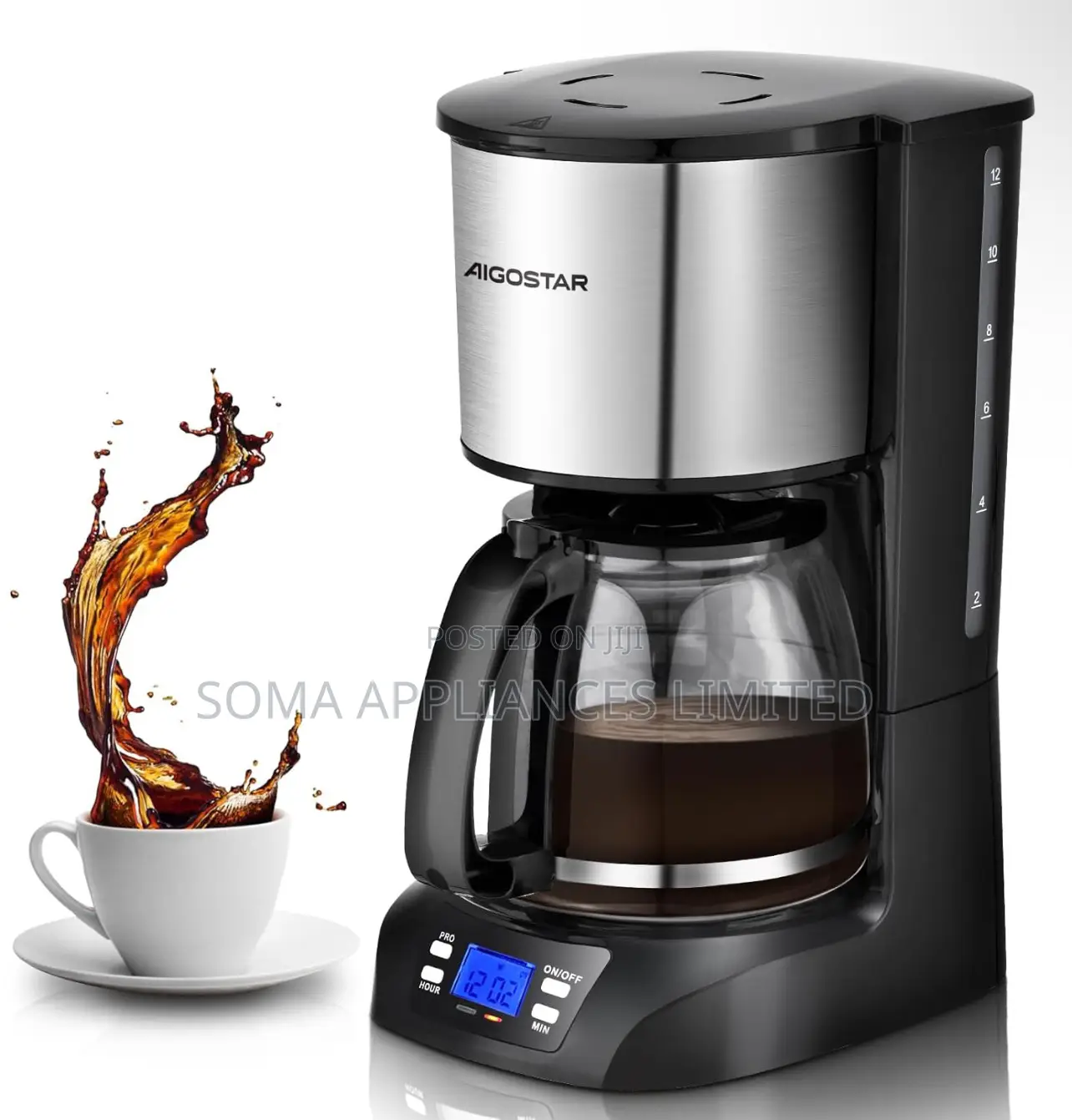Aigostar Programmable Filter Coffee Machine With Anti-Drip