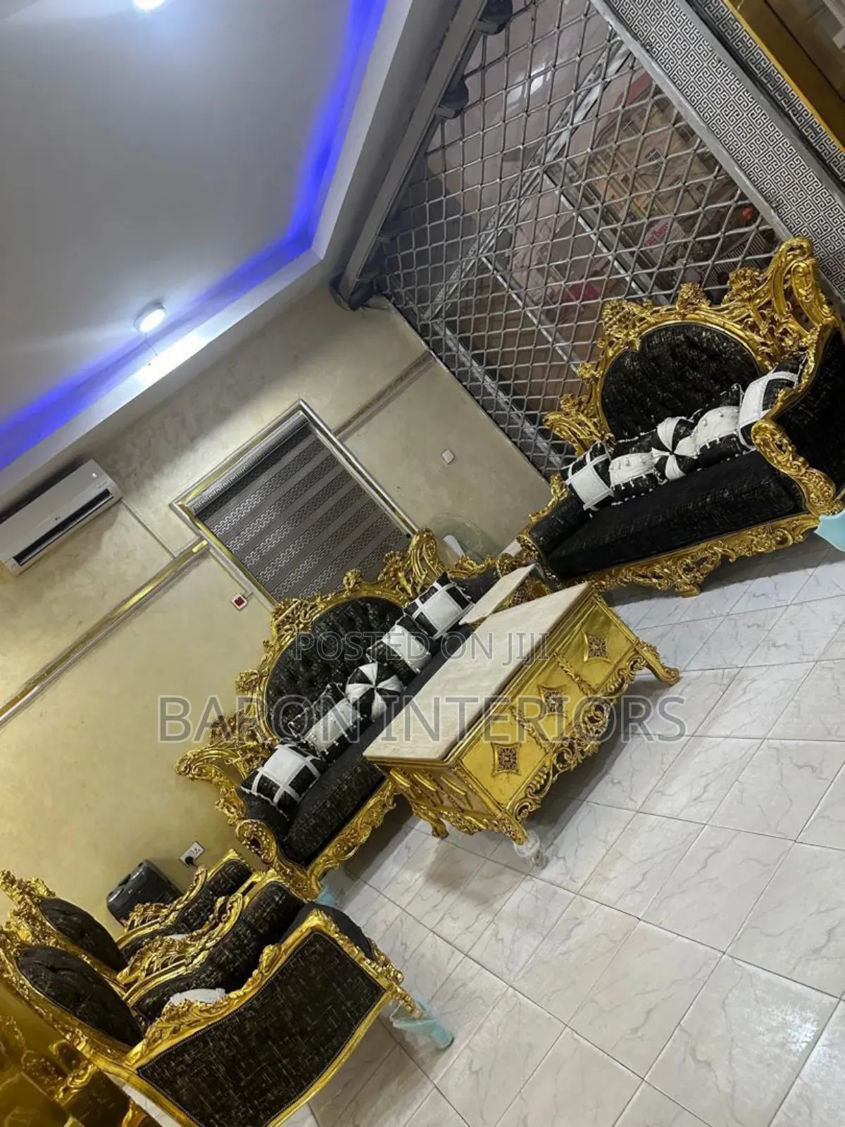 Royal Sofa Chair Set With Center Table Is Available as Seen