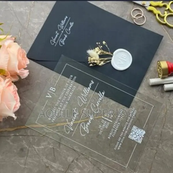 Acrylic Wedding Card Printing in Ikeja - Printing Services, Aquile Superior | Jiji.ng