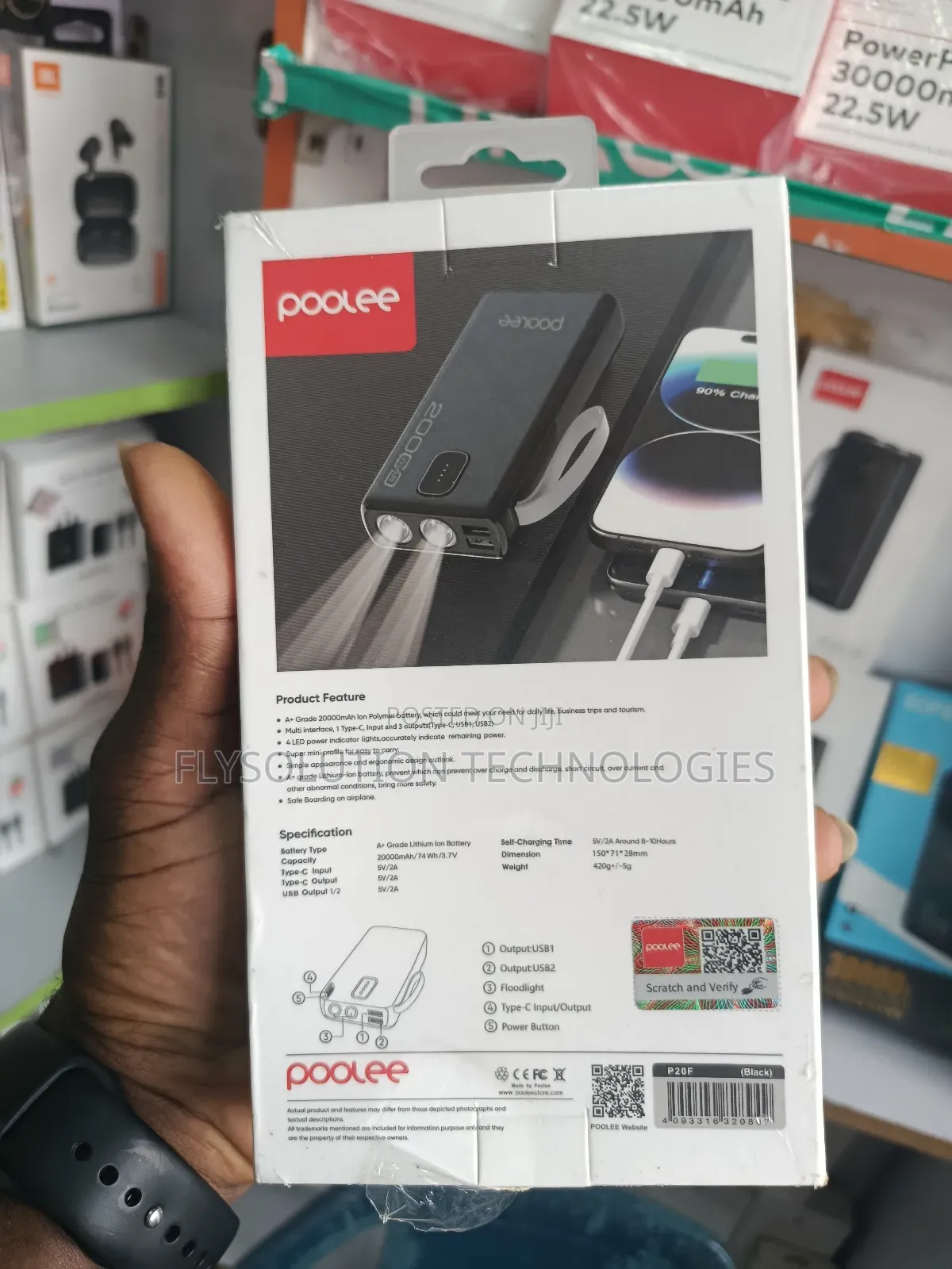 Poolee Flash 2.0 20000mah Power Bank