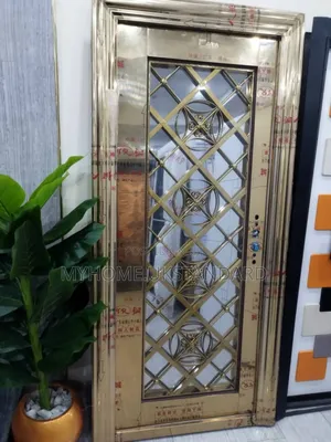 Golden Steel Glass Door.