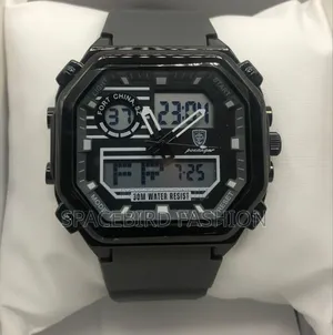 Black Grey Top Quality Silicone Strap Sports Wrist Watch
