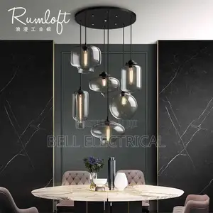 Retro Nordic Glass Led Chandelier