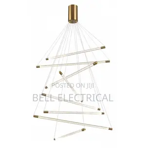Remote Gold Stair Chandelier
