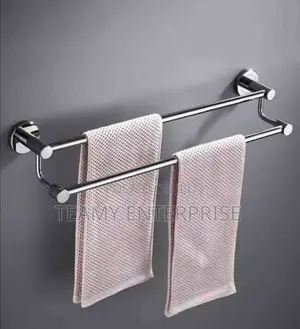 Wall Mounted Towel Hanger - 2 Layer Stainless Steel Aluminum
