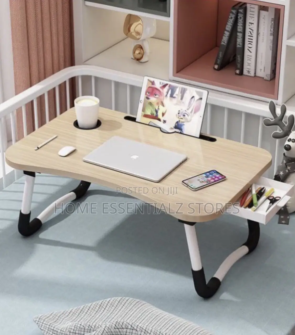 Bed Laptop Computer Table With Cup Holder