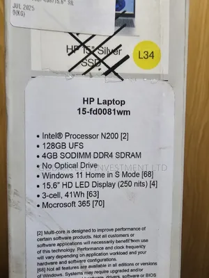 New Laptop HP 15 4GB Intel Pentium SSD 128GB
