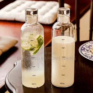 Portable Transparent Water Bottle With Time Scale