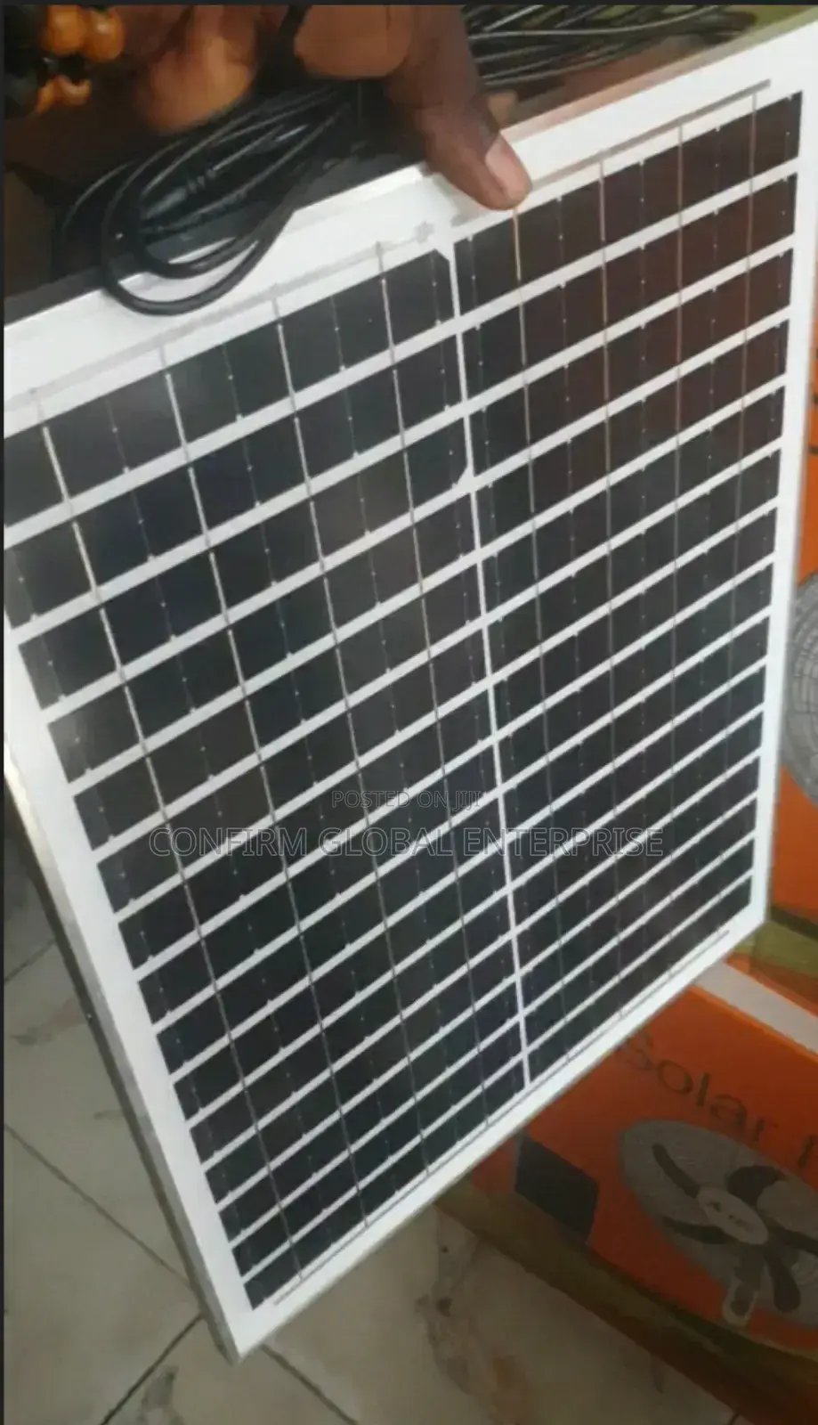 JCNS 16" Solar Standing Fan