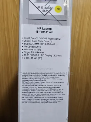 New Laptop HP 15 8GB Intel Core i3 SSD 256GB