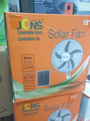 18" Inches Solar Standing Fan With Solar Panel and Bulb