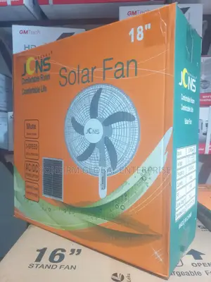 18" Inches Solar Standing Fan With Solar Panel and Bulb
