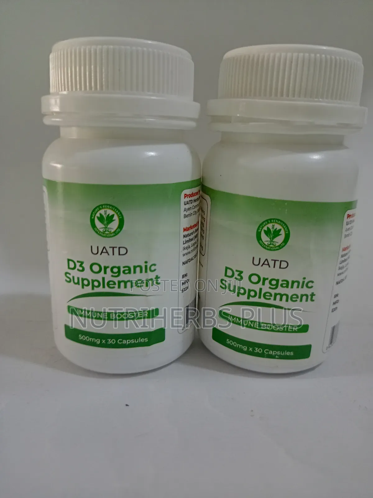Uatd D3 Organic Supplement : Immune Booster (30 Capsules)