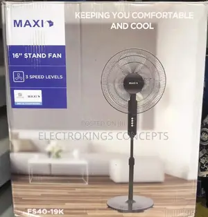 Maxi Standing Fan 16 Inch Black