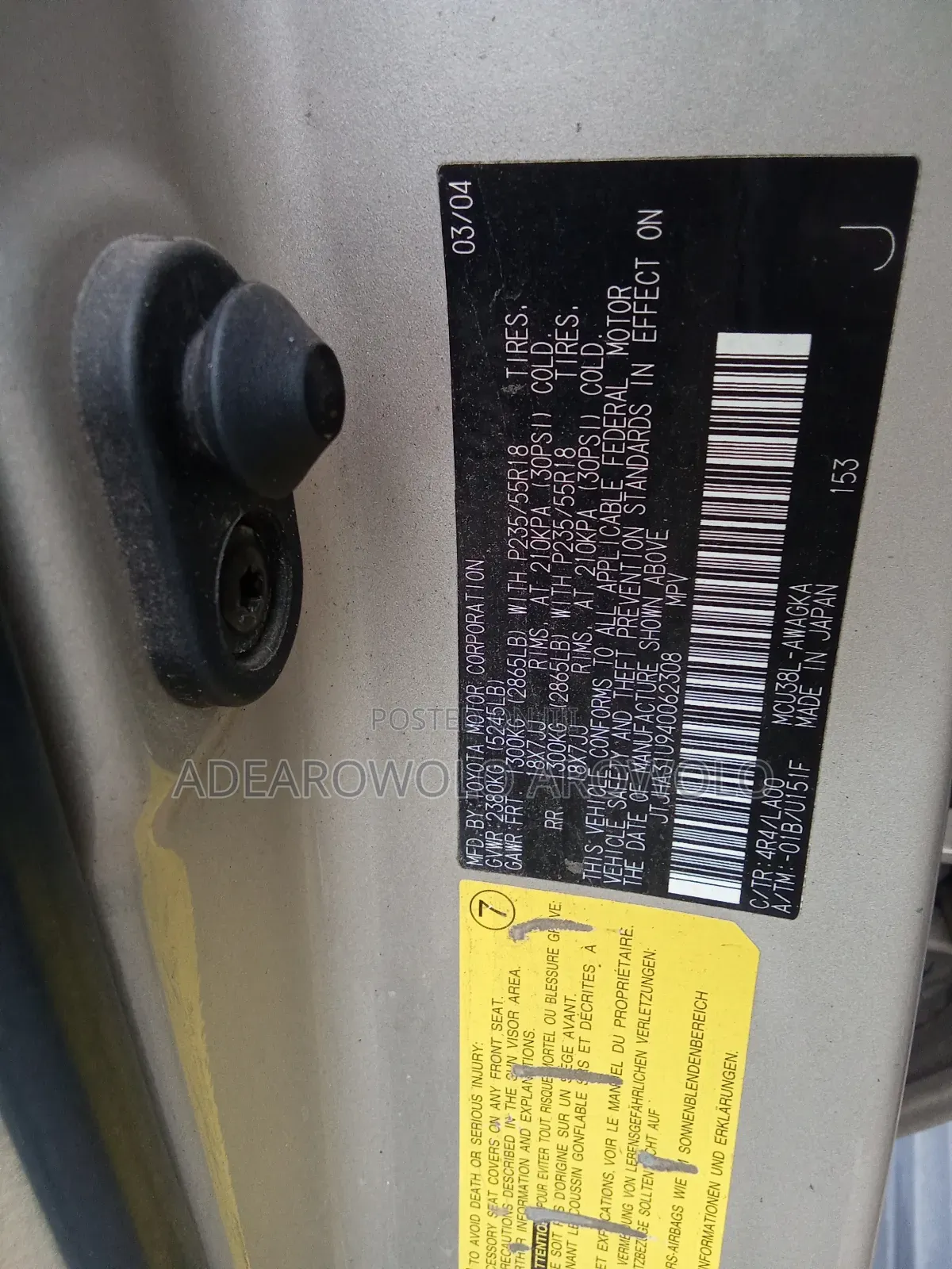 Lexus RX 330 2004 Gold
