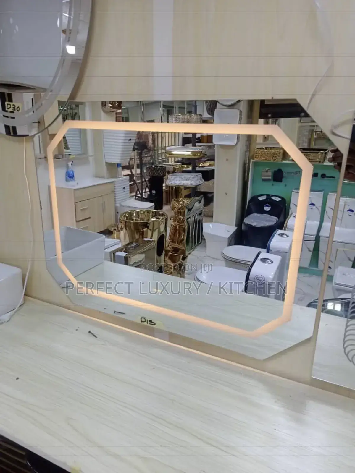 80x60cm 3 Colored Led Lights Mirror