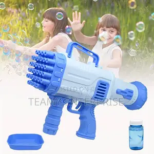 Kids Bubble Gun - 32 Holes Bazooka Bubbles Rocker Launcher